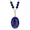Lapis Lazuli And Azurite In Granite Matrix Reversible Enhancer Necklace
In 18K Gold Over Sterling Silver