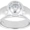 Bezel Set Moissanite Wide Band Solitaire Ring In Platinum-Enhanced
Sterling Silver