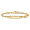14k Yellow Gold Polished Horse and Pony Children's ID Bracelet