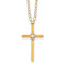 14k Yellow Gold Children's Natural Round Diamond Cross Pendant With 15
Inch Cable Chain
