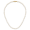 14k Yellow Gold 4-5mm White Near Round Freshwater Cultured Pearl 12 Inch Necklace