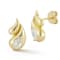 Sterling Statements 14K Yellow Gold Over Sterling Silver CZ Double
Teardrop Studs