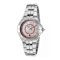TechnoMarine Stainless Steel Pink Mother of Pearl Crystal Accent Women's Watch