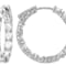 Moissanite Inside-Out Hoop Earrings In Sterling Silver