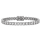 Rhodium Over Sterling Silver Polished Fancy Oval Cubic Zirconia Bracelet