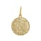 Libra Zodiac Medallion Pendant In Solid 14K Yellow Gold