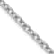 Rhodium Over 14k White Gold 3.2mm Solid Round Open Link Cable 16 Inch Chain