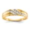10K Yellow Gold with Rhodium Diamond Men's Ring