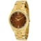 Skagen Women's Classic Brown Dial Yellow Stainless Steel Watch