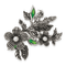 Sterling Silver Antiqued Freshwater Cultured Pearl/Marcasite/Enamel
Flower Pin