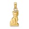 10K Yellow Gold Mini Sitting Kitten Charm