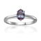 Oval Blue Sapphire Sterling Silver Solitaire Ring, 1.00ct
