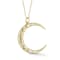 Rachel Zoe CZ Crescent Moon Pendant Necklace in 14K Gold Over Sterling Silver