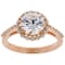 White Cubic Zirconia 18K Rose Gold Over Sterling Silver Ring 3.39ctw