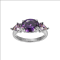 Purple Cubic Zirconia Platinum Over Sterling Silver February Birthstone
Ring 5.55ctw
