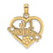 14K Yellow Gold Number 1 WIFE Heart Charm