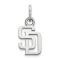 Rhodium Over Sterling Silver MLB San Diego Padres LogoArt Pendant