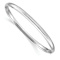 Rhodium Over 14k White Gold 4mm High Polished Hinged Bangle