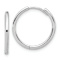Rhodium Over 14k White Gold 5/8" Polished Hinged Hoop Earrings