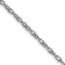 Rhodium Over 14k White Gold 1.35mm Solid Cable 18 Inch Chain