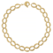 Italian Grumetta Reversible Link Bracelet In Solid 14K Yellow Gold
