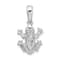 Rhodium Over Sterling Silver Polished Frog Pendant