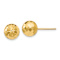 14k Yellow Gold 9mm Diamond-Cut Mirror Ball Stud Earrings