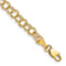 14k Yellow Gold 4mm Double Link Charm Bracelet