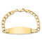 14k Yellow Gold Soft Diamond Shape Curb Link ID Bracelet