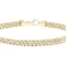 Italian Multi-Row Rope Bracelet In Solid 14K Yellow Gold 5.6mm