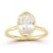 Rachel Zoe Oval CZ Solitaire Ring in 14K Gold Over Sterling Silver
