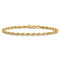 14k Yellow Gold 3mm Rope Link Bracelet, 8 Inches