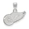 Rhodium Over Sterling Silver NHL LogoArt Detroit Red Wings Small Pendant