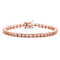 CZ Tennis Bracelet In 18K Rose Gold Over Sterling Silver