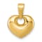 14K Yellow Gold Polished Puffed Heart Pendant