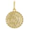 Virgo Zodiac Medallion Pendant In Solid 14K Yellow Gold