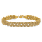 14K Yellow Gold Diamond-cut Braided Rope Chain Bracelet