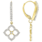 Graceful CZ Teardrop Earrings In 18K Gold Over Sterling Silver