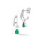 Rachel Zoe Green Pear CZ Dangle Double Hoop Earrings in Rhodium Over
Sterling Silver
