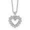 Rhodium Over 14k White Gold Lab Grown Diamond VS/SI GH, Heart Pendant Necklace
