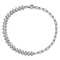 Rhodium Over Sterling Silver Fancy Cubic Zirconia and Paperclip Link Bracelet