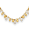 14K Yellow Gold Freshwater Cultured Pearl and Bead Dangle 18 Inch Necklace
