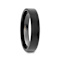 SAN ANTONIO Flat Black Tungsten Carbide Band with Brushed Finish 4mm