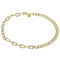 Italian Gemella Curb Link Bracelet In Solid 14K Yellow Gold 4.5mm 8 Inch