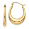 14k Yellow Gold 1/2" Polished Hoop Earrings