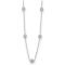 18K White Gold Diamond Circles 18 Inch Necklace