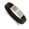 Black Silicone and Stainless Steel Brushed with Red Enamel Stretch
Medical ID Bracelet