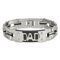 Stainless Steel Brushed and Polished Black IP-plated DAD 9-inch Bracelet