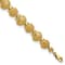 14k Yellow Gold Textured Shells Link Bracelet