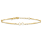 14K Yellow Gold Polished Infinity Symbol 9-inch Plus 1-inch Extension Anklet
